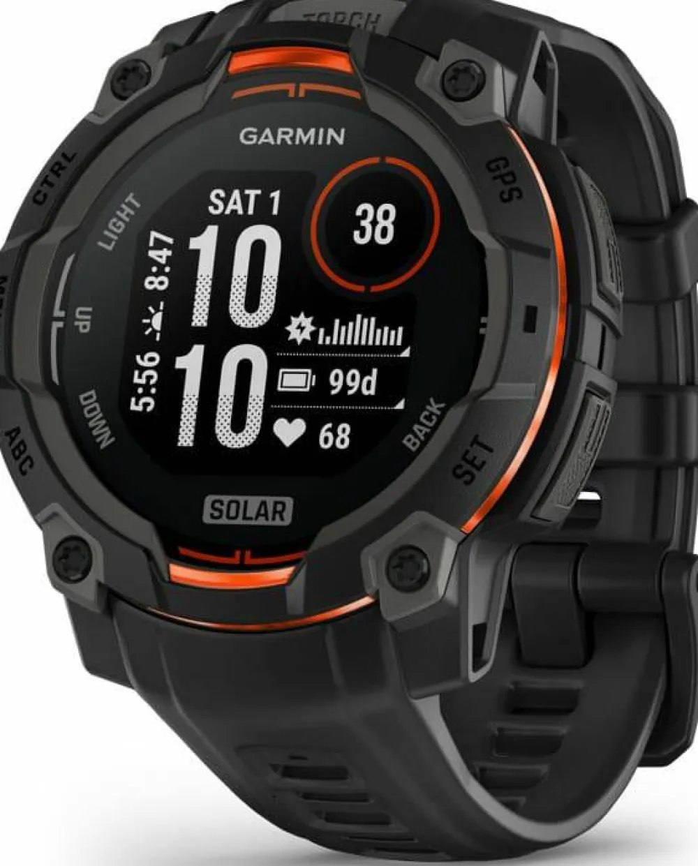 Garmin Instinct 3 Solar, 45mm Black Bezel With Black Band New