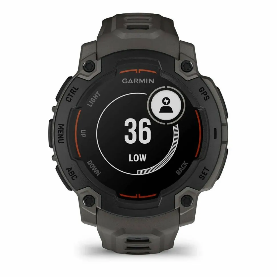 Garmin Instinct E, 45 Mm Black Bezel With Charcoal Band
