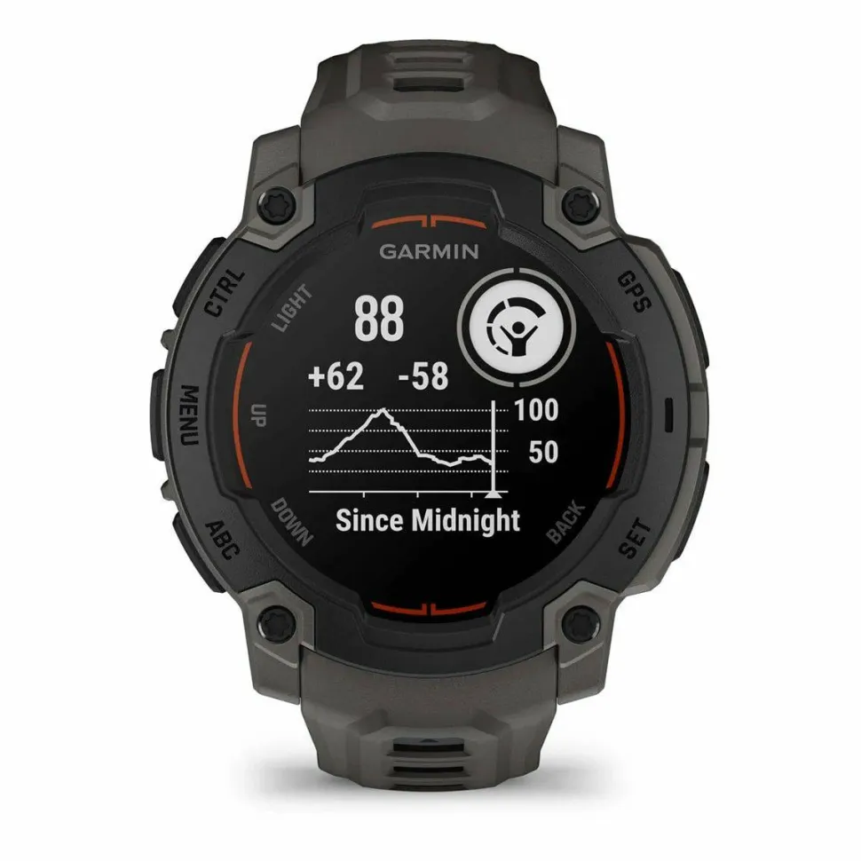 Garmin Instinct E, 45 Mm Black Bezel With Charcoal Band