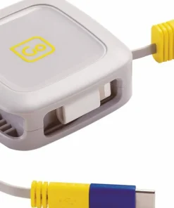 Go Travel 3 In 1 Retractable Connector Cable (1 m) White Sale
