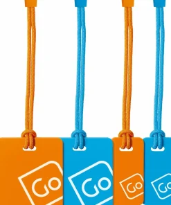 Go Travel Luggage Tags Family Pack Blue/Orange