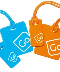 Go Travel Luggage Tags Family Pack Blue/Orange