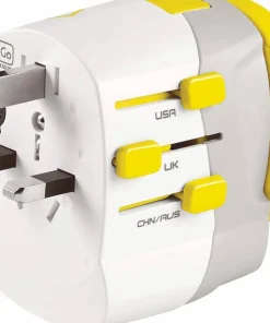Hot Worldwide Adaptor + Twin USB-A Elektronik