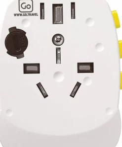 Hot Worldwide Adaptor + Twin USB-A Elektronik