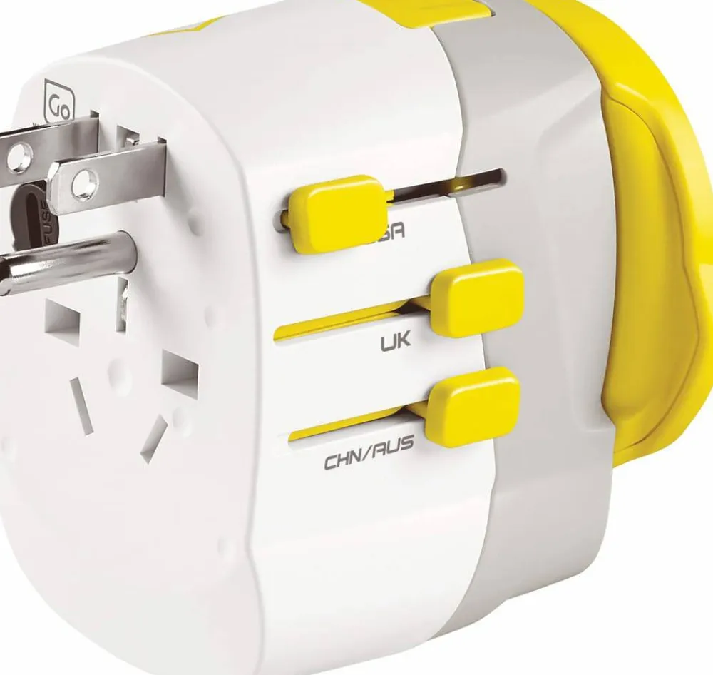 Hot Worldwide Adaptor + Twin USB-A Elektronik