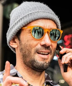 Goodr Sunglasses Freshly Baked Man Buns Dark Yellow