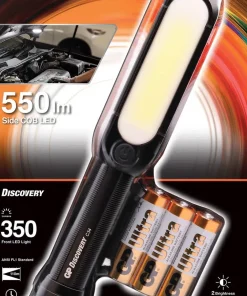 GP Batterier GP Discovery Work Light COB LED C34 Black New