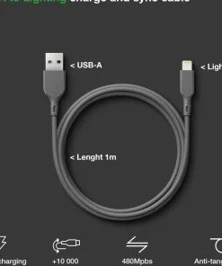 New GP Essential Cable USB-A To Lightning 1m Elektronik