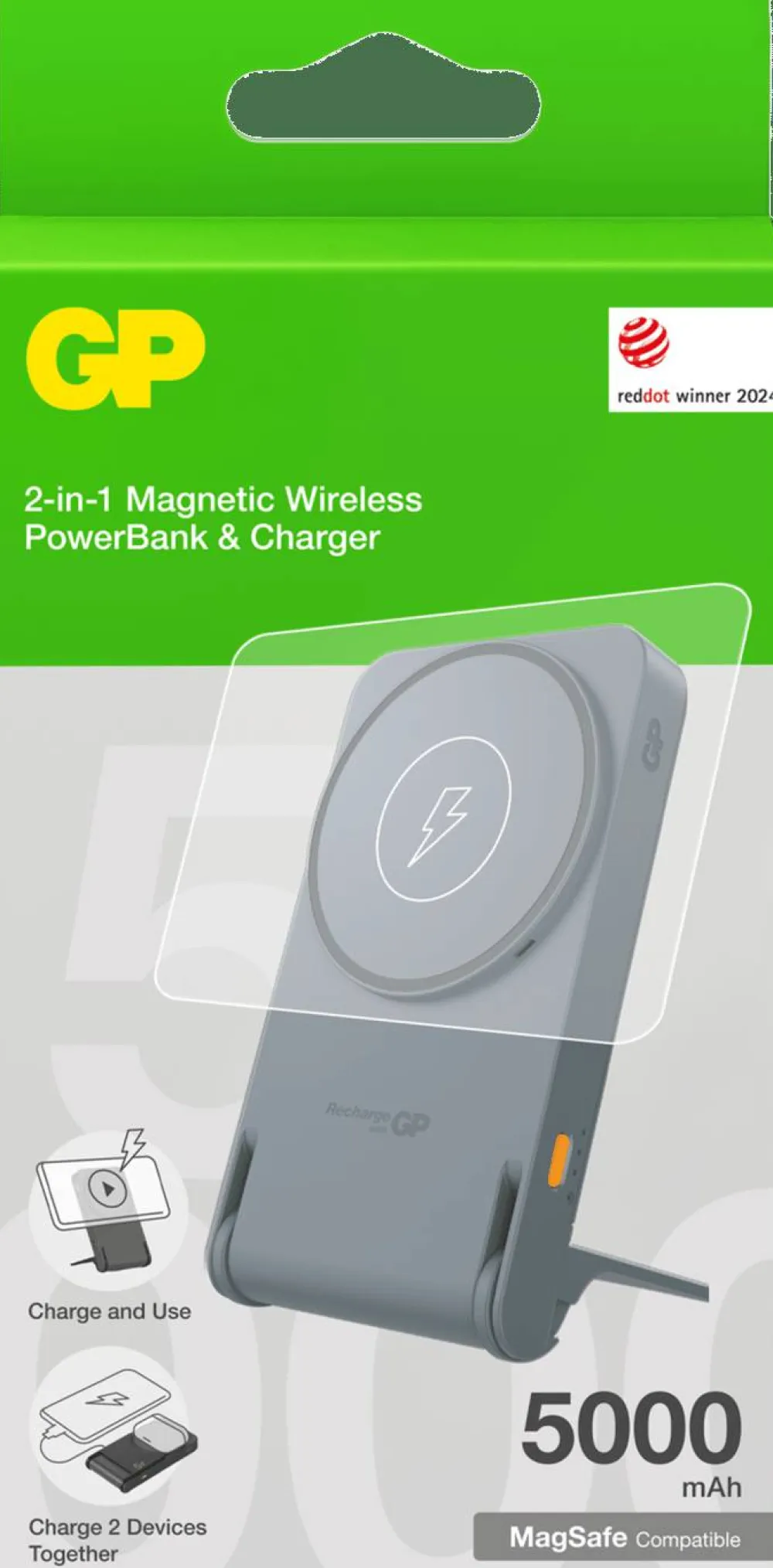 Magnetic Safe 2-In-1 Wireless Powerbank 5000 mAh Elektronik