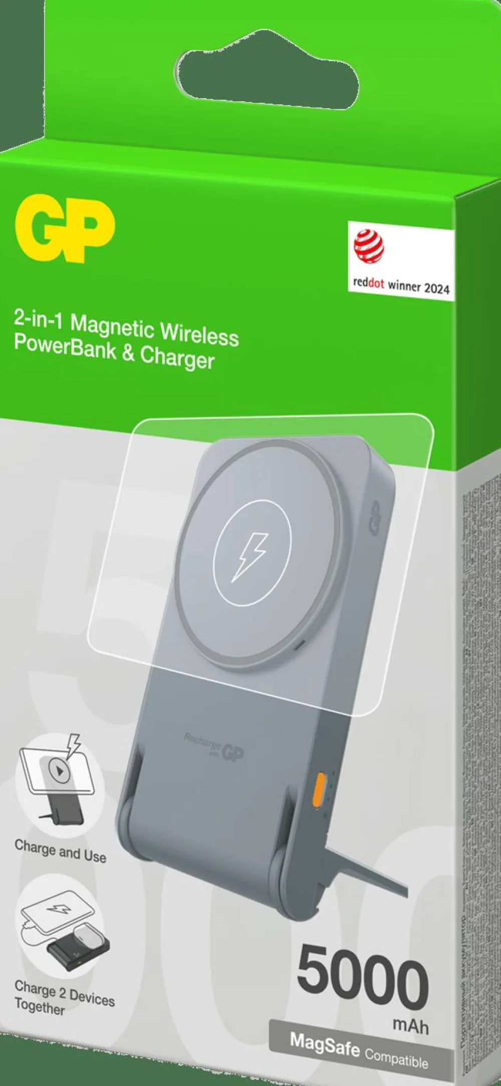 Magnetic Safe 2-In-1 Wireless Powerbank 5000 mAh Elektronik