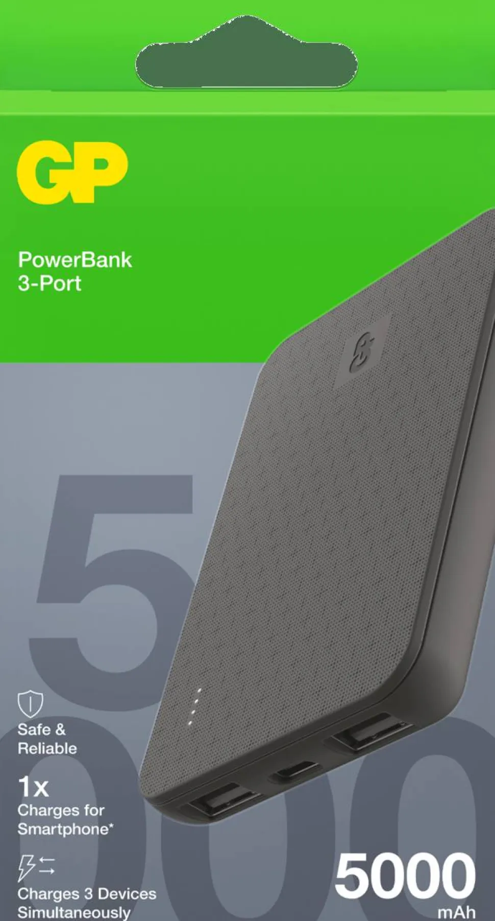 GP Batterier Powerbank Plus 5000 mAh Black