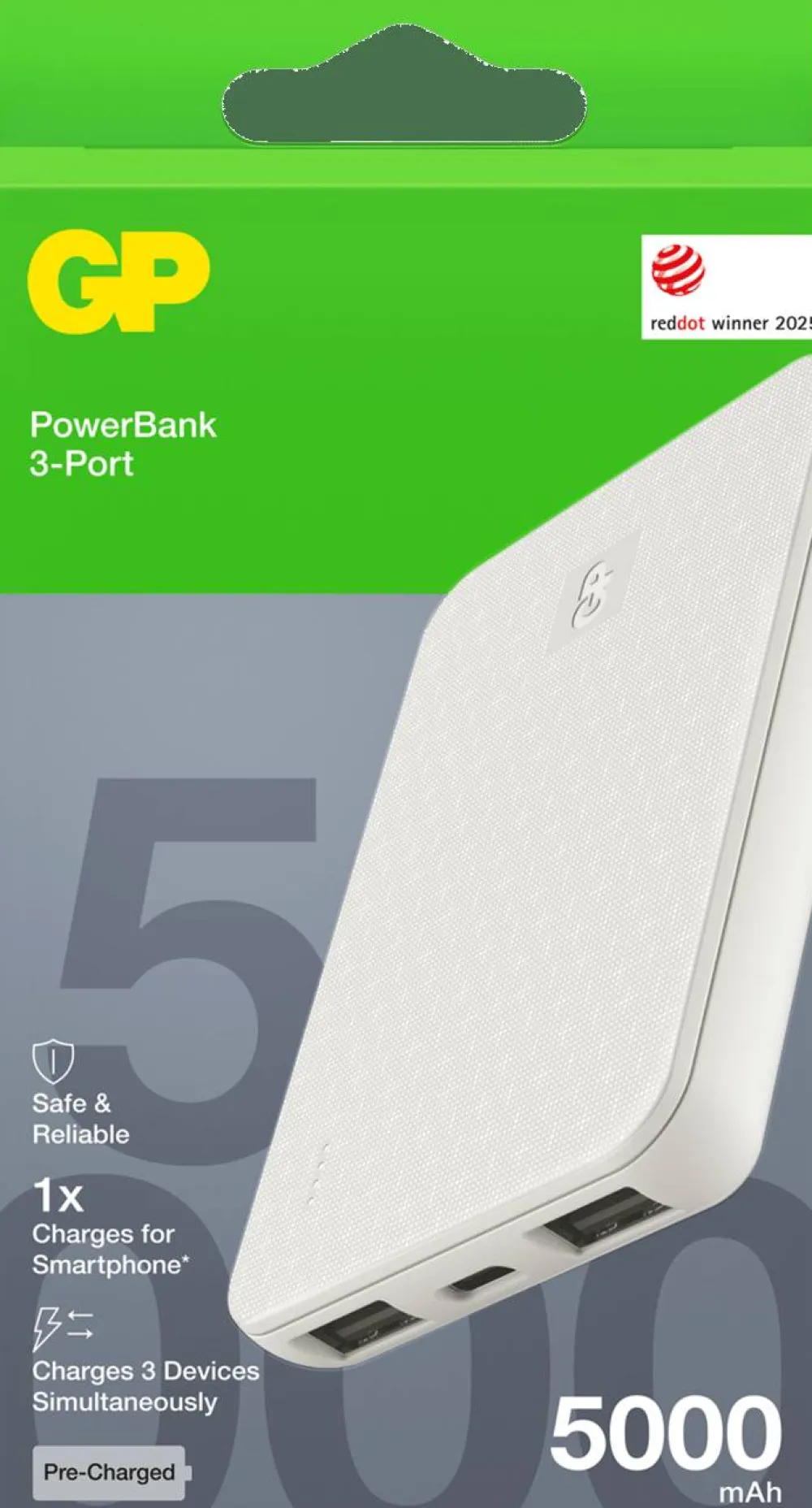 GP Batterier Powerbank Plus 5000 mAh Cream Clearance