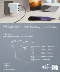 Outlet Wall Charger GM4A GaN PD 100W Elektronik