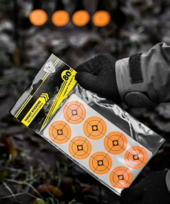 Grey Oak Shooting Target Stickers 38mm Orange Best