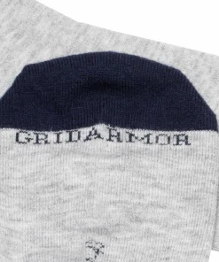 Gridarmor Heritage Merino Socks Lt. Grey/Dk Navy/White