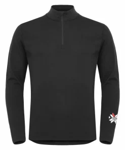 Gridarmor Men's Merino Undertøy Zip Top Black Beauty