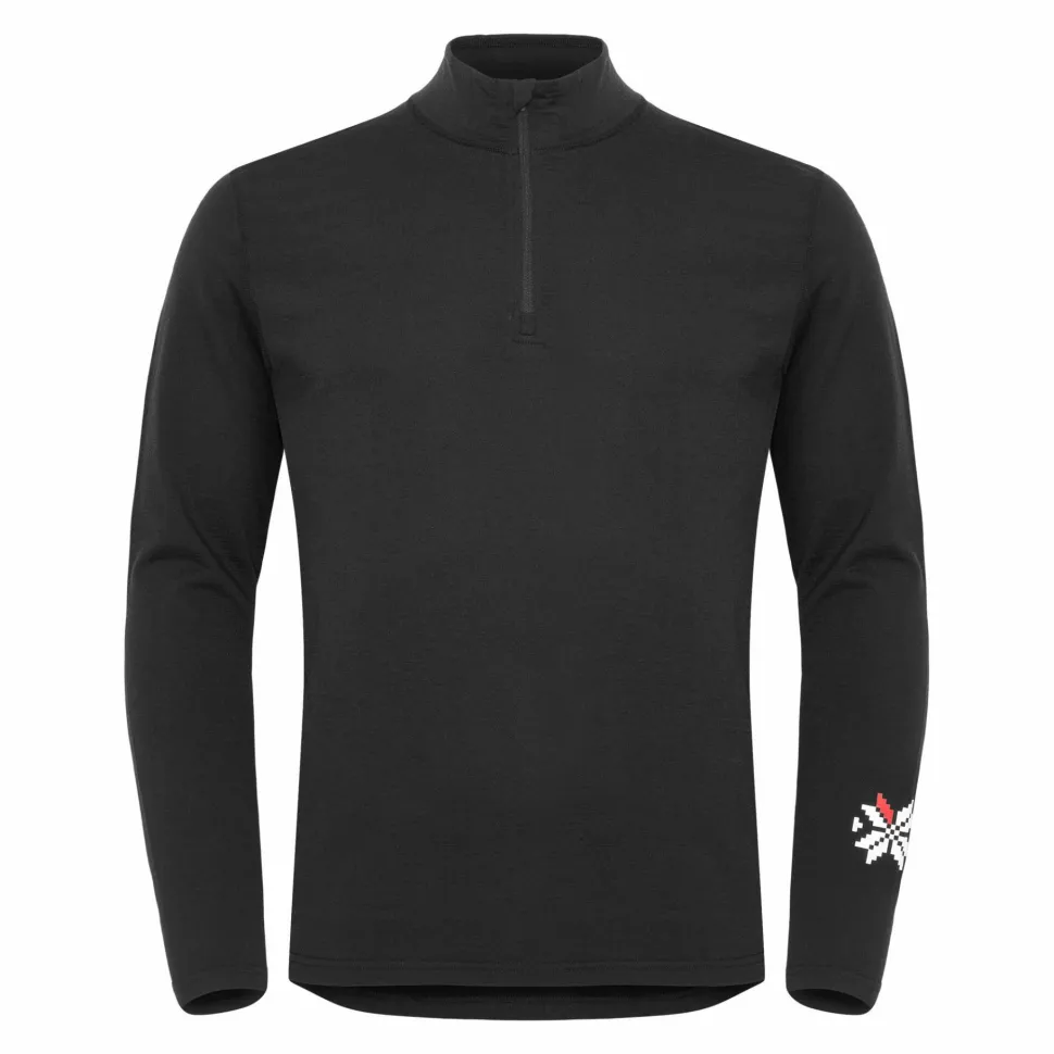 Gridarmor Men's Merino Undertøy Zip Top Black Beauty