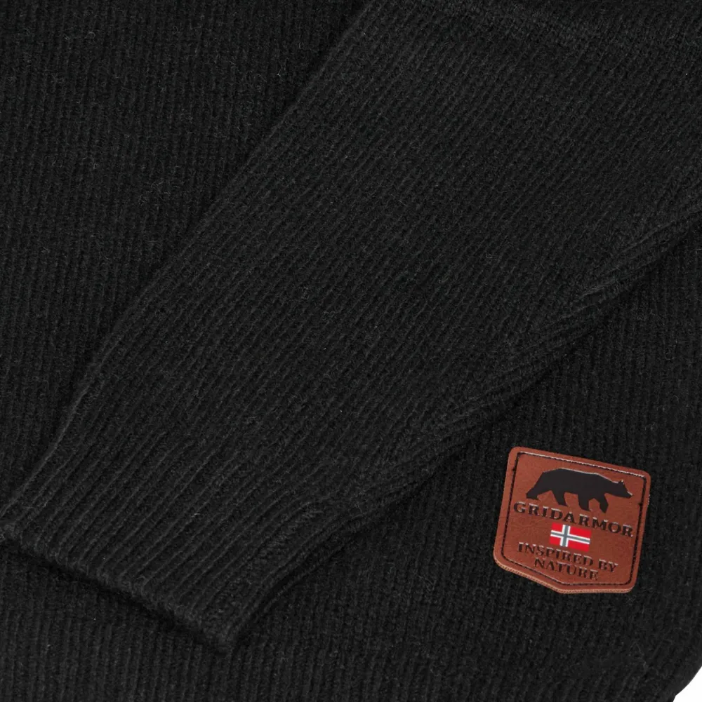 Sale Men's Snøkrystall Solid Half Zip Ullgenser Herrtröjor & Skjortor