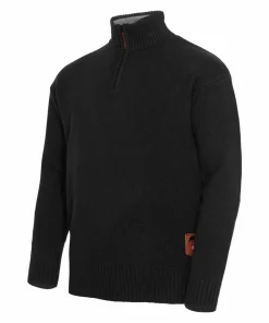 Sale Men's Snøkrystall Solid Half Zip Ullgenser Herrtröjor & Skjortor