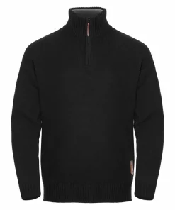 Sale Men's Snøkrystall Solid Half Zip Ullgenser Herrtröjor & Skjortor