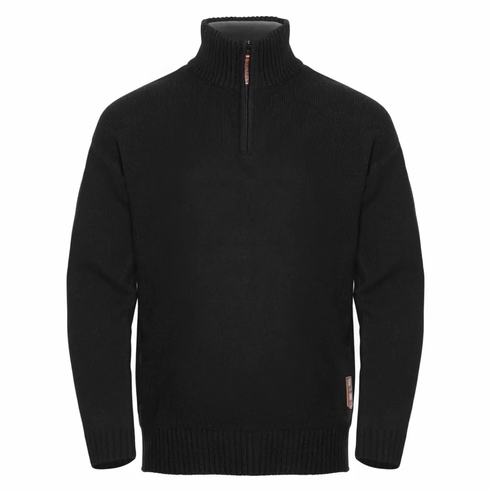 Sale Men's Snøkrystall Solid Half Zip Ullgenser Herrtröjor & Skjortor