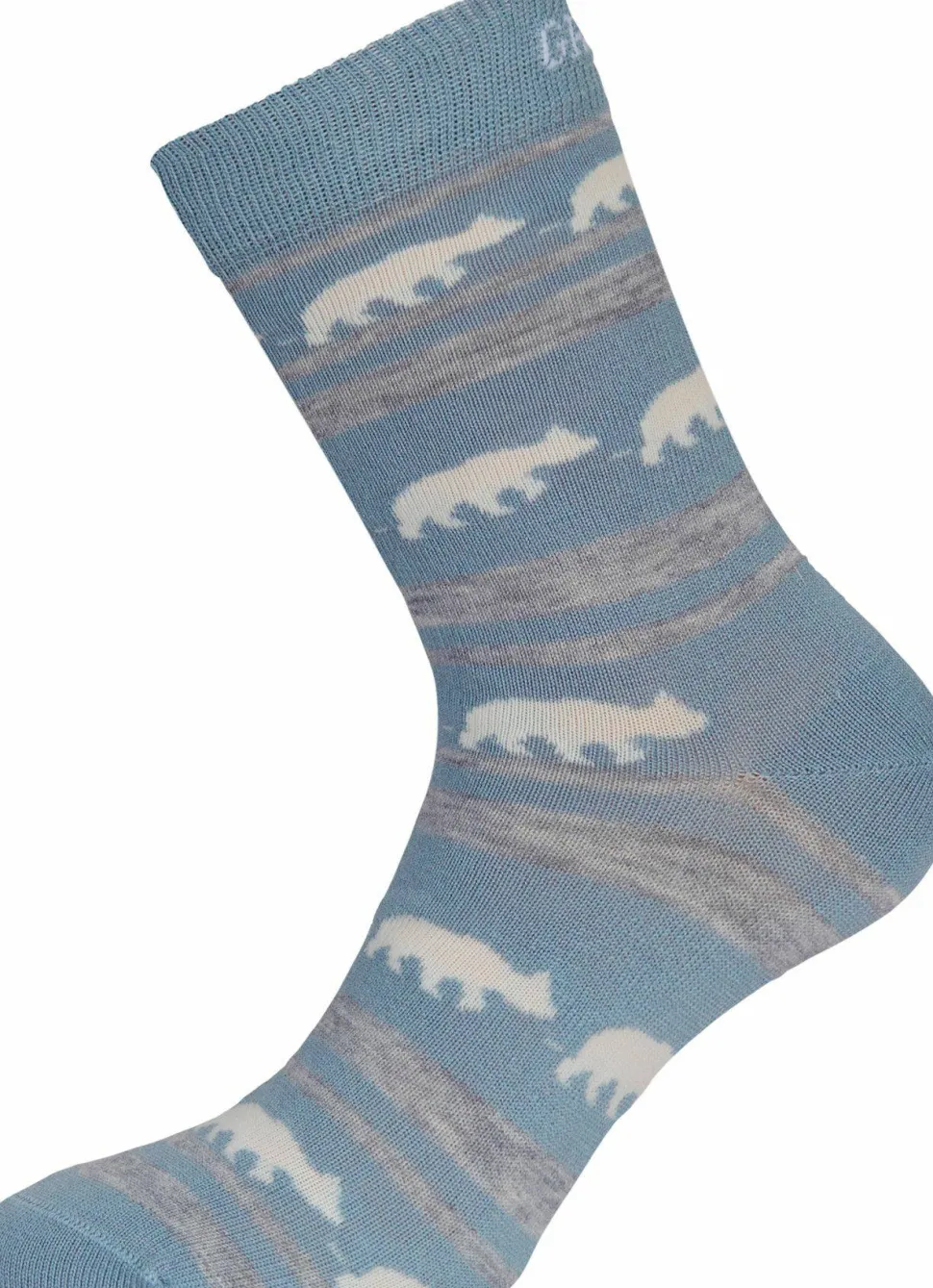 Gridarmor Striped Bear Merino Socks Blue Shadow