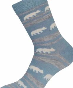 Sale Striped Bear Merino Socks Damstrumpor