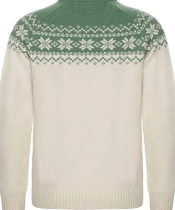 Gridarmor Women’s Snøkrystall Round Neck Ullgenser White/green