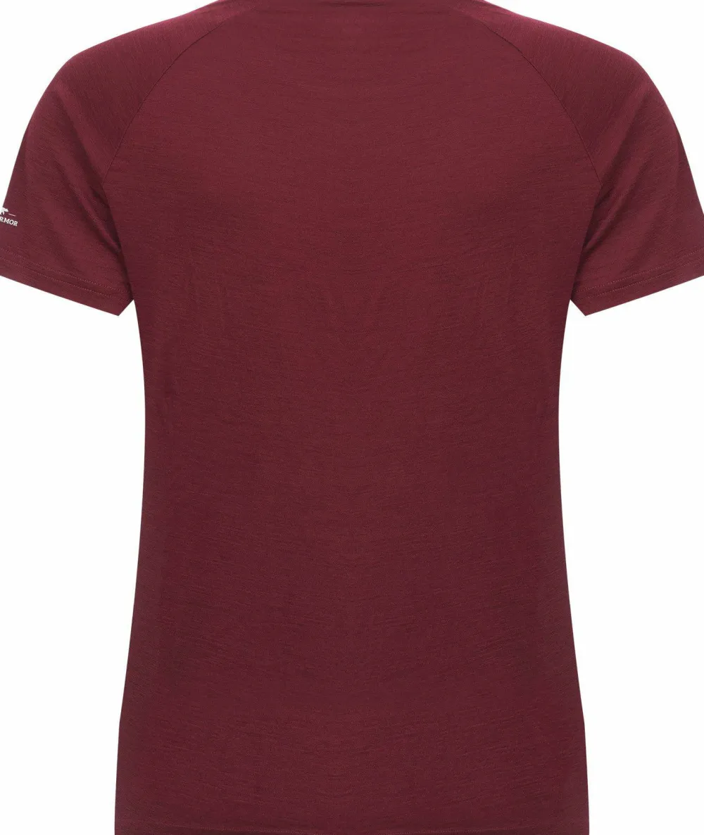 Gridarmor Women's Thin Merino Tee Tawny Port Best