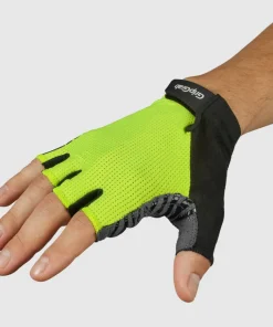 Gripgrab Expert RC Max Padded Short Finger Summer Gloves Yellow Hi-Vis