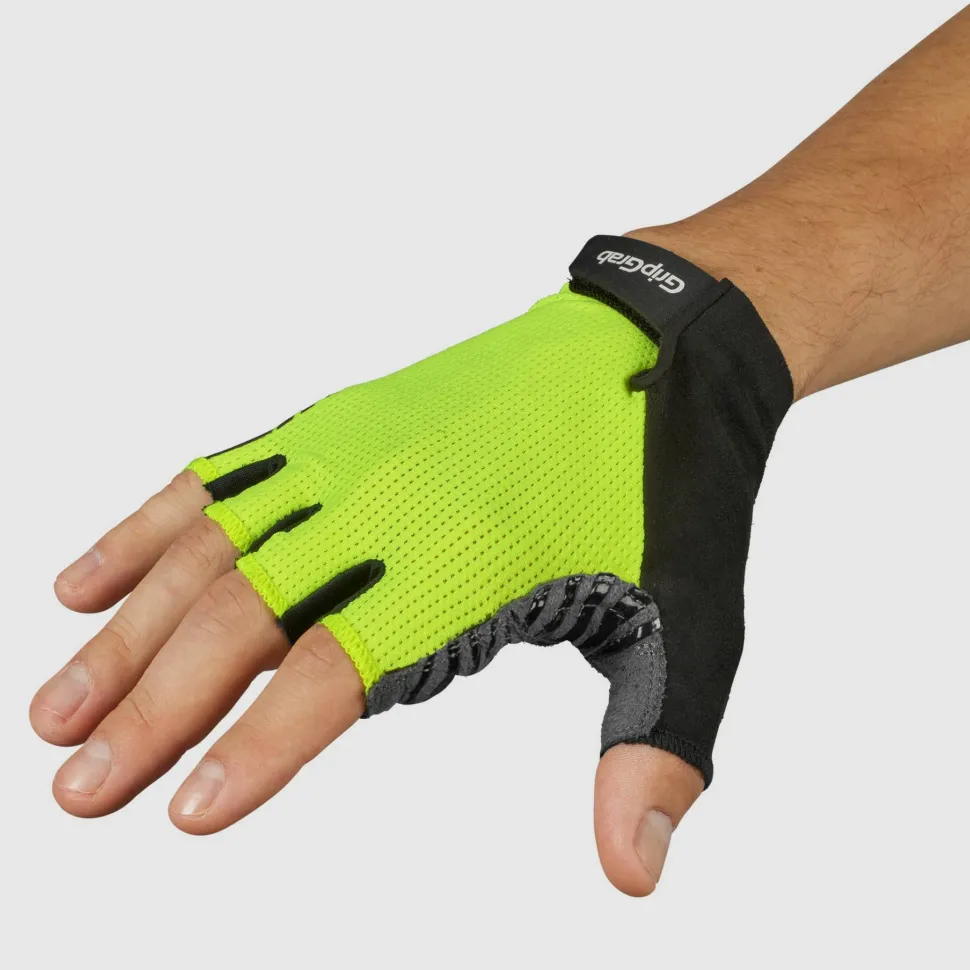 Gripgrab Expert RC Max Padded Short Finger Summer Gloves Yellow Hi-Vis