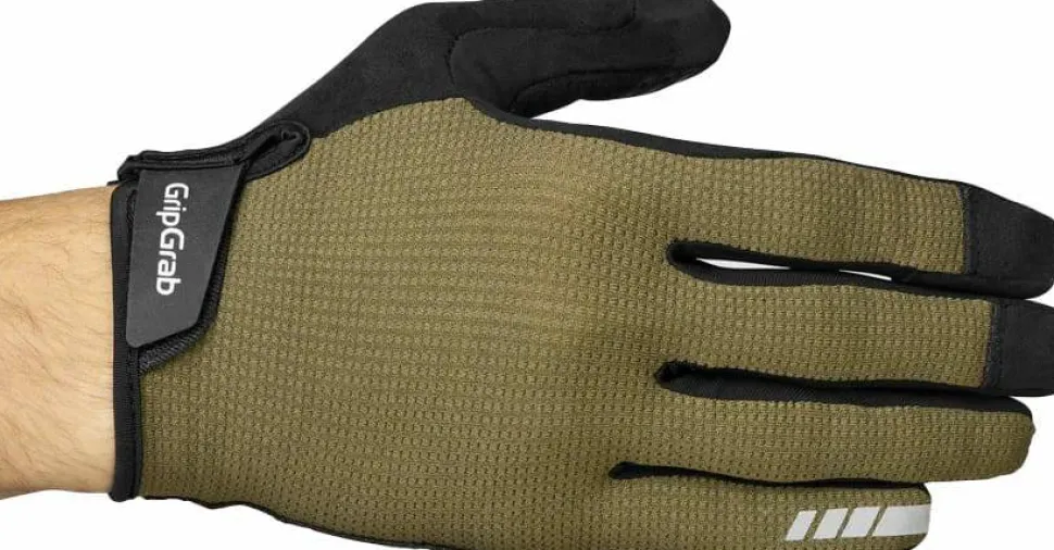 Gripgrab Explr Padded Full Finger Summer Gloves Olive Green