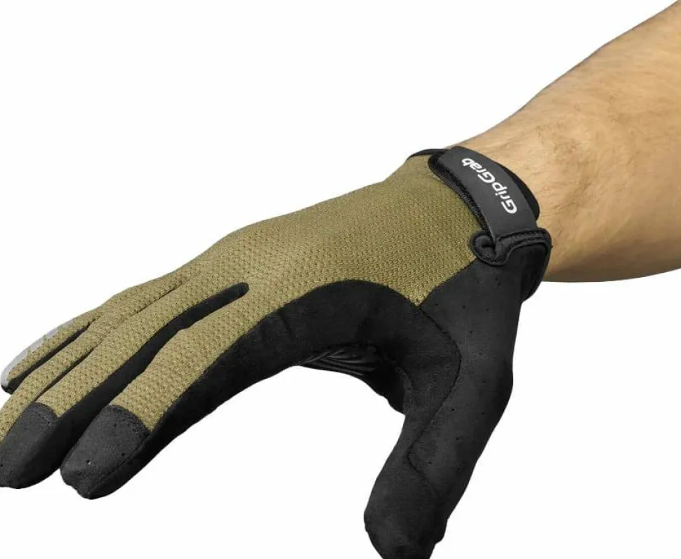 Gripgrab Explr Padded Full Finger Summer Gloves Olive Green