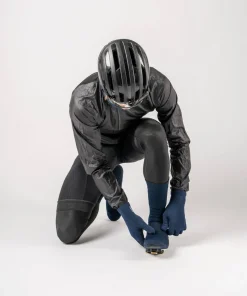 Gripgrab Flandrien Waterproof Knitted Road Shoe Covers Navy Blue