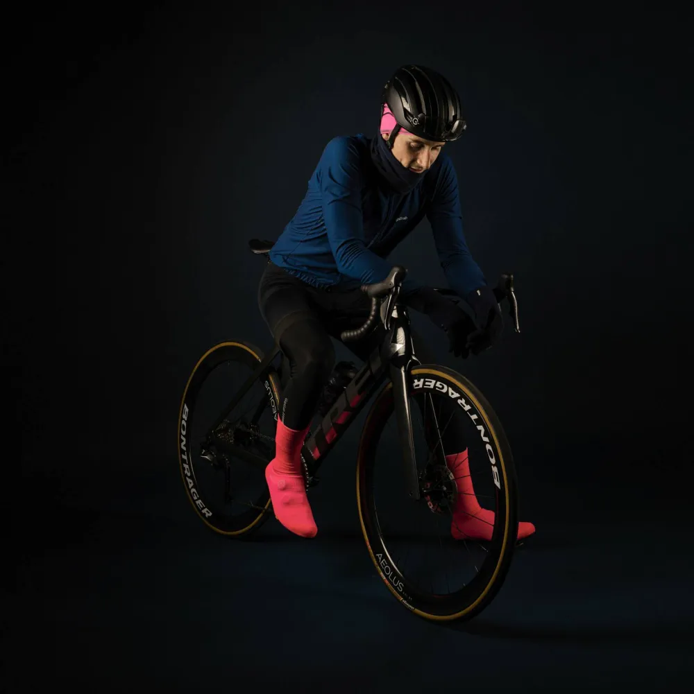 Gripgrab Flandrien Waterproof Knitted Road Shoe Covers Pink Discount