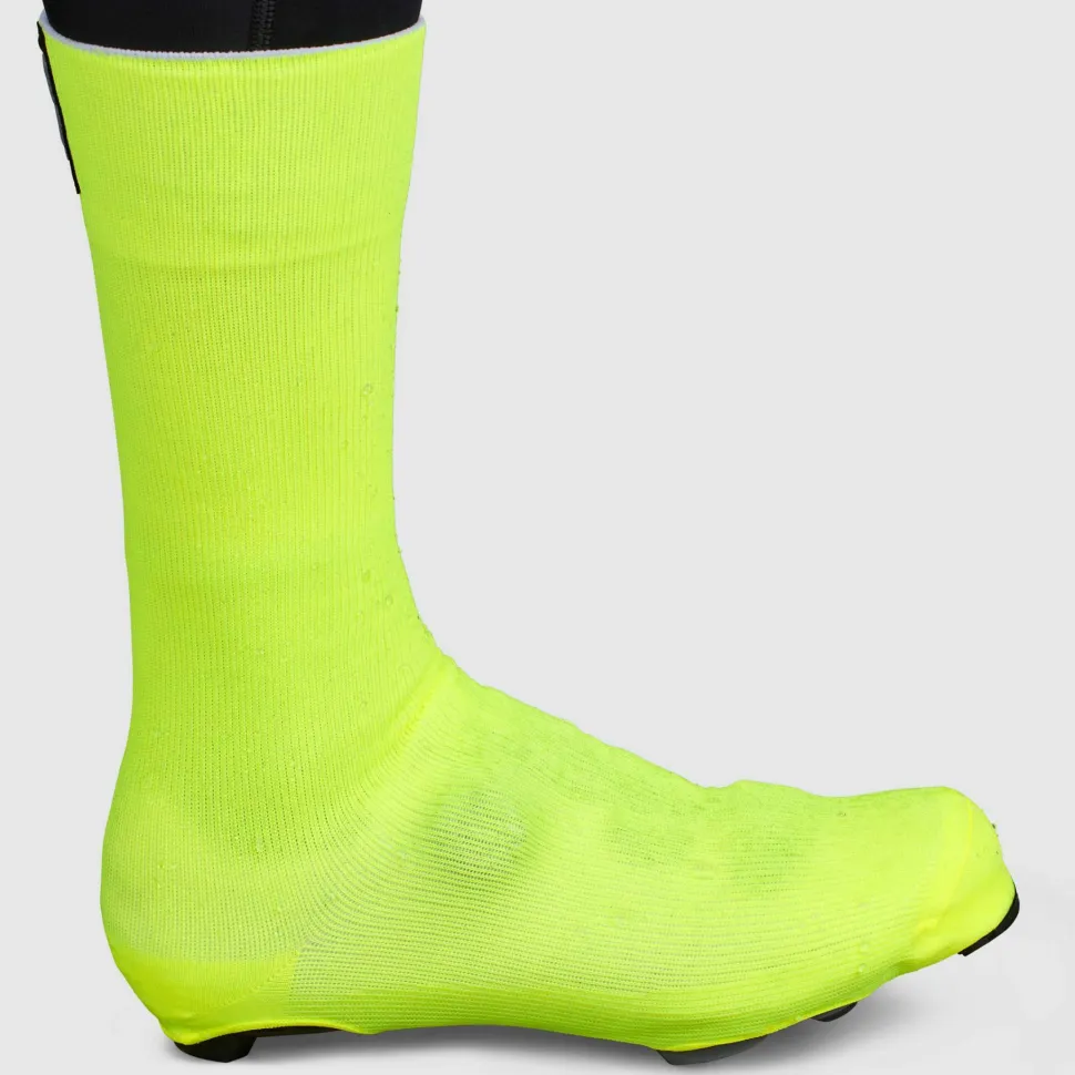 Gripgrab Flandrien Waterproof Knitted Road Shoe Covers Yellow Hi-Vis
