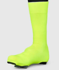 Gripgrab Flandrien Waterproof Knitted Road Shoe Covers Yellow Hi-Vis