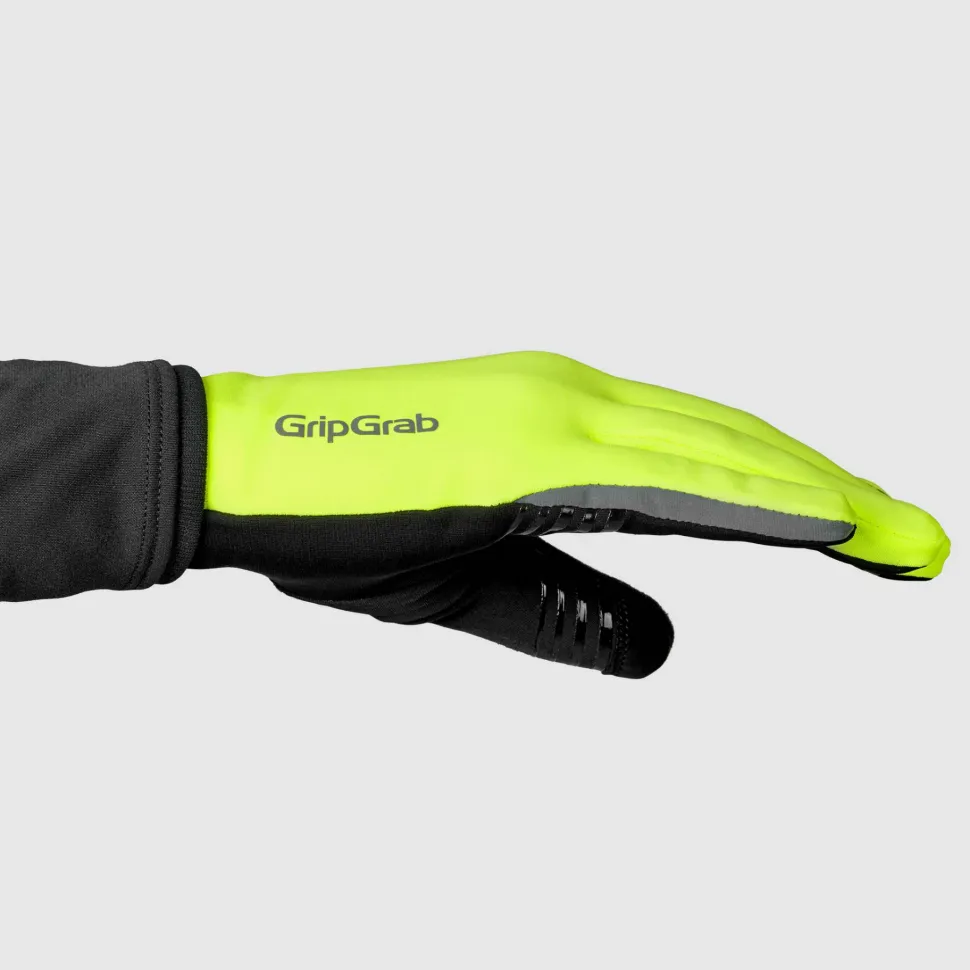 Gripgrab Insulator 2 Hi-Vis Spring-Autumn Gloves Yellow Hi-Vis