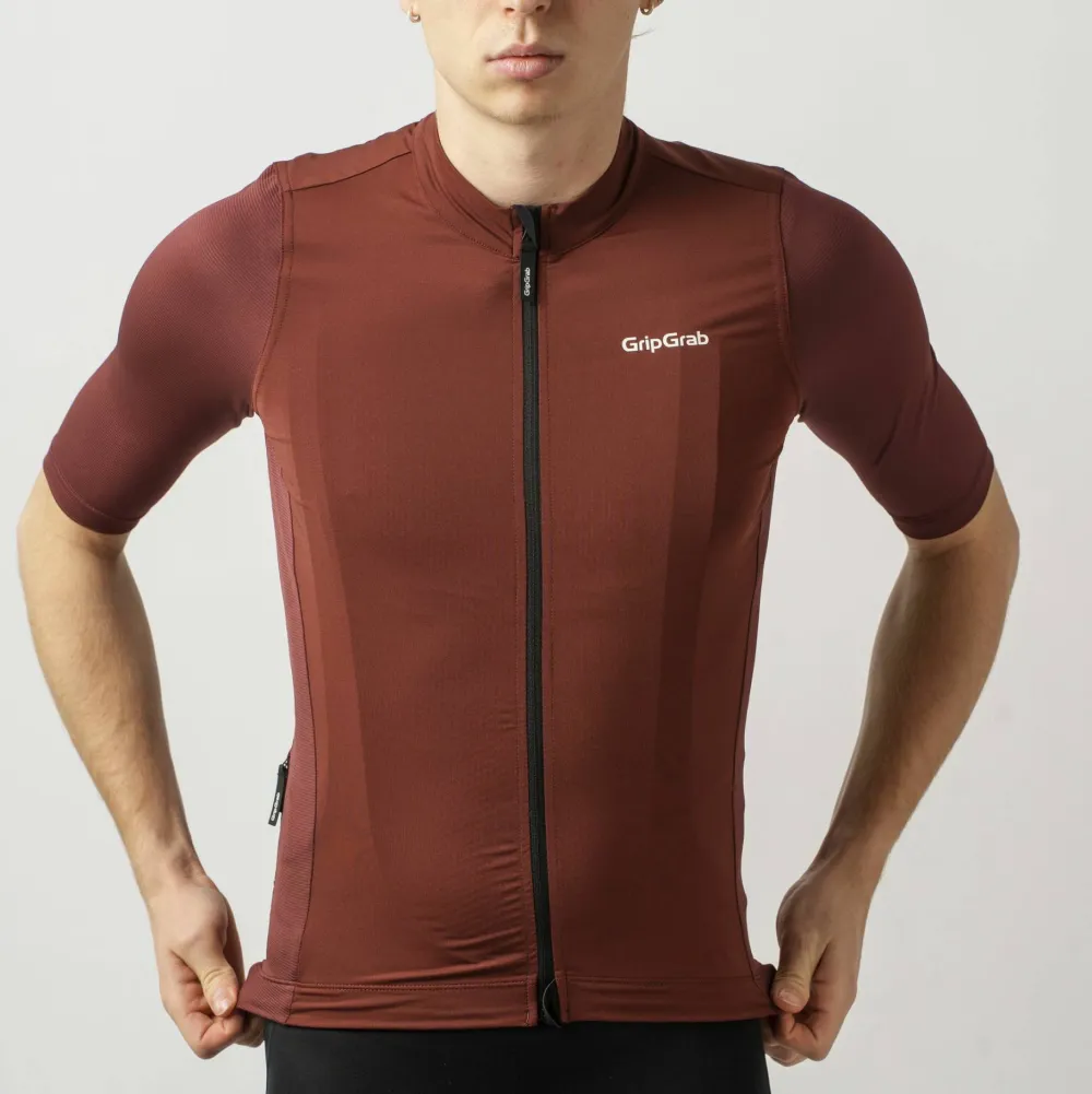 Gripgrab Men's Ride Short Sleeve Jersey Dark Red