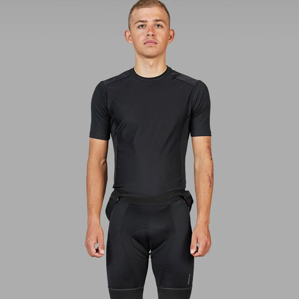 Gripgrab Men's Windbreaking Short Sleeve Base Layer Black