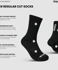 Gripgrab PACR Regular Cut Socks Black New