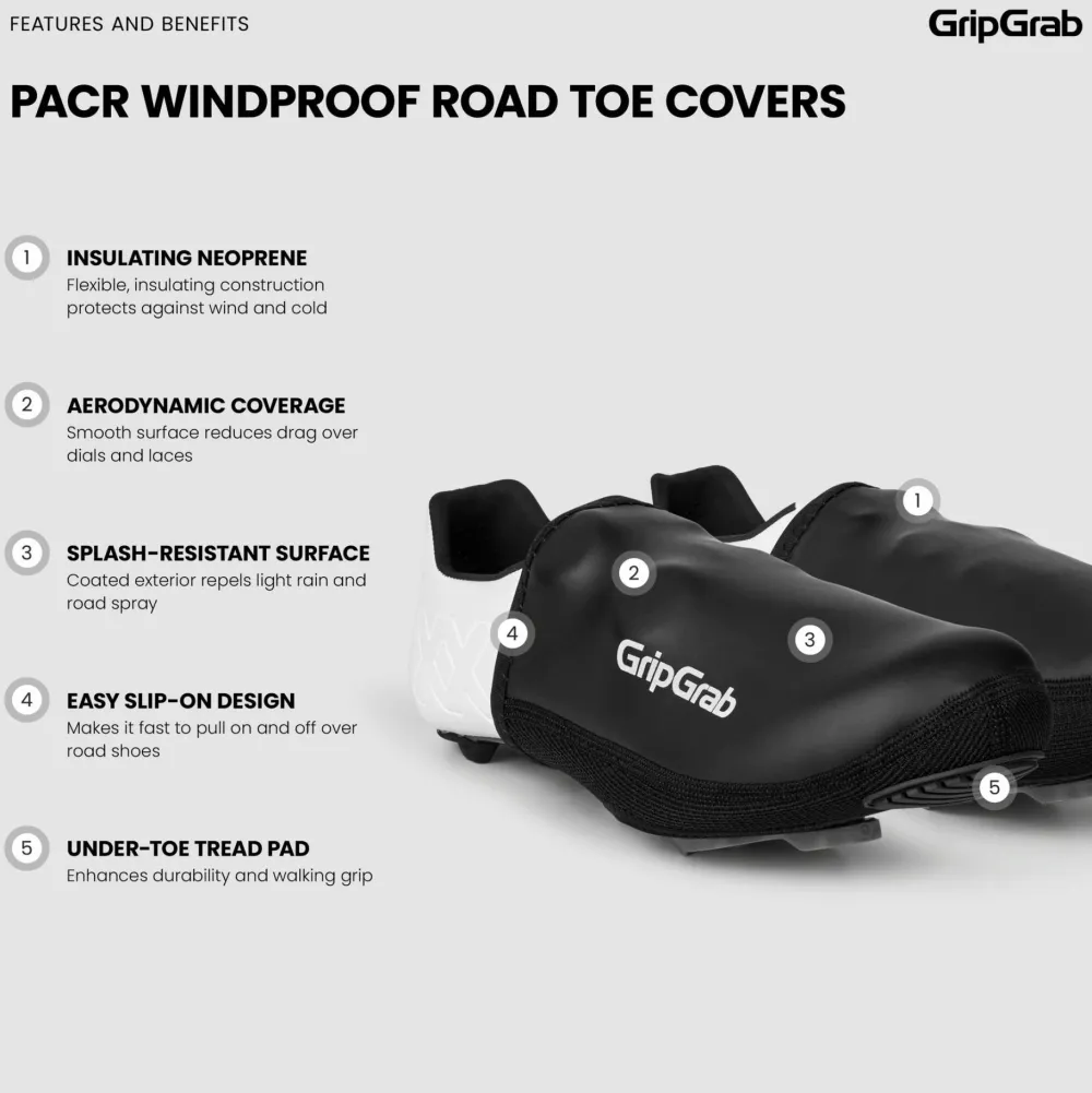 Gripgrab PACR Windproof Toe Covers Black Outlet