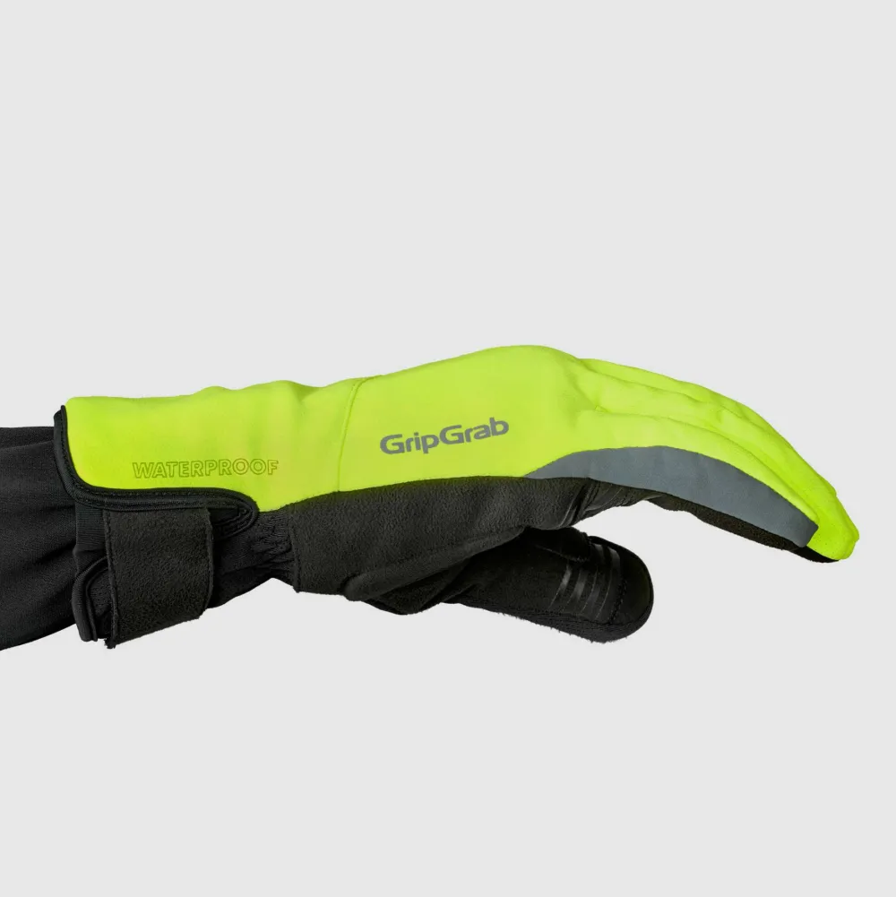 Gripgrab Polaris 2 Waterproof Winter Gloves Yellow Hi-Vis Discount