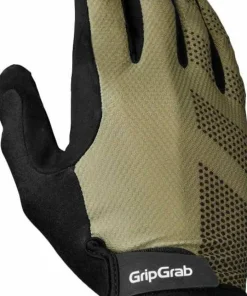 Gripgrab Ride Lite Padded Full Finger Summer Gloves Olive Green Hot