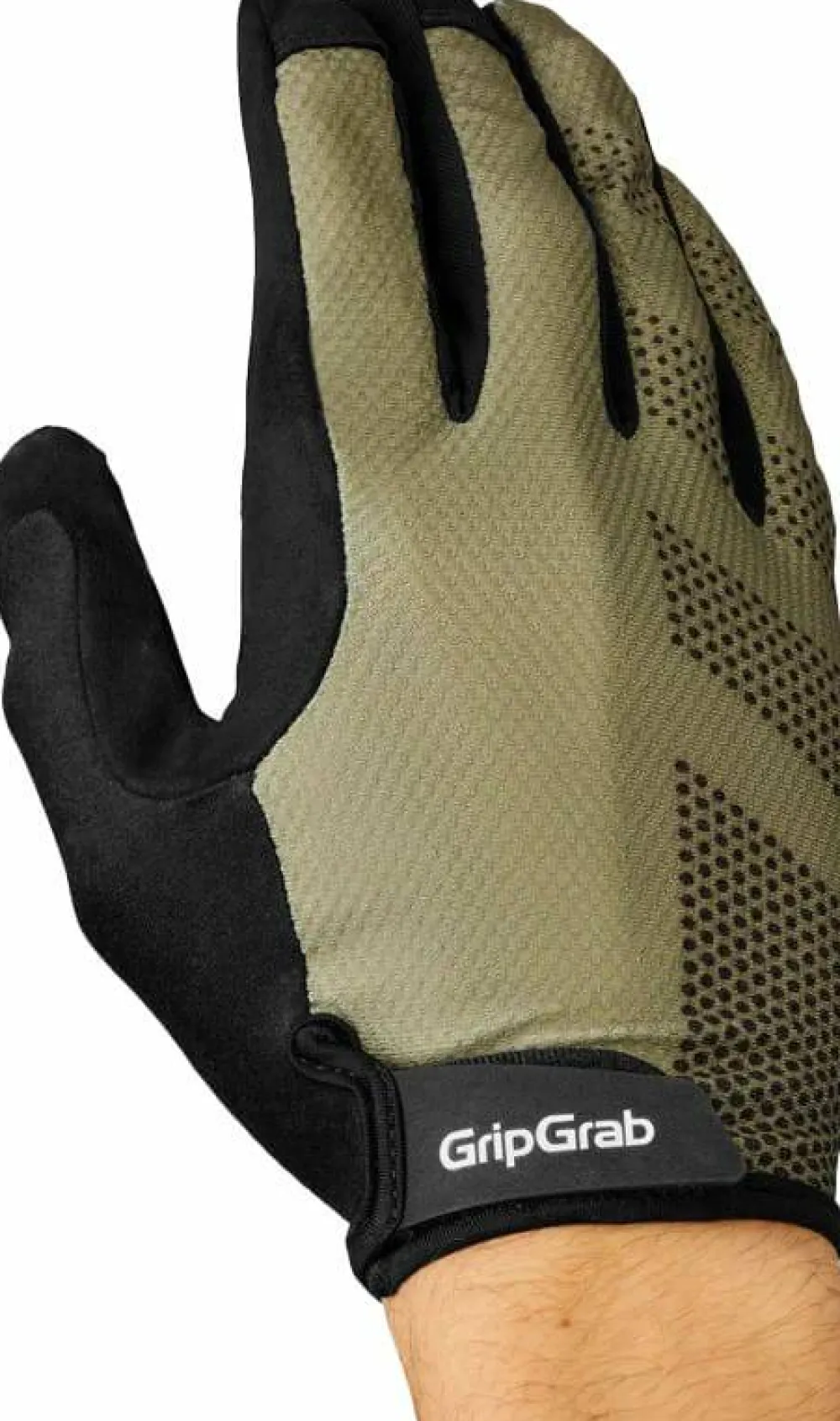 Gripgrab Ride Lite Padded Full Finger Summer Gloves Olive Green Hot