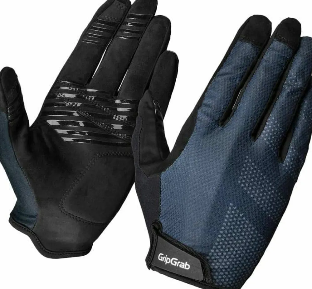 Gripgrab Ride Lite Padded Full Finger Summer Gloves Navy Blue Discount