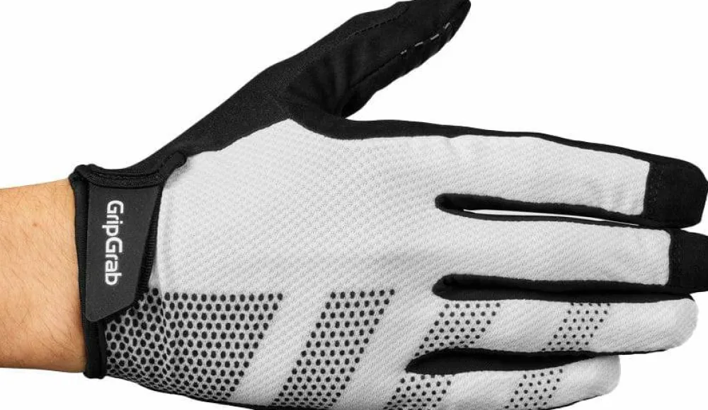 Gripgrab Ride Lite Padded Full Finger Summer Gloves White Hot