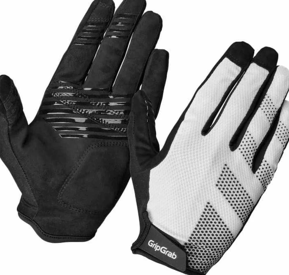 Gripgrab Ride Lite Padded Full Finger Summer Gloves White Hot