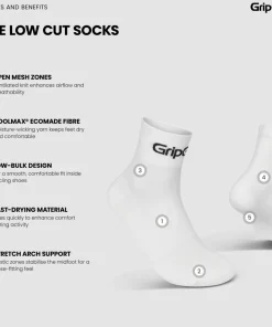 Gripgrab RIDE Low Cut Socks White