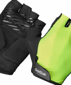 Gripgrab Ride Padded Short Finger Summer Gloves Yellow Hi-Vis New